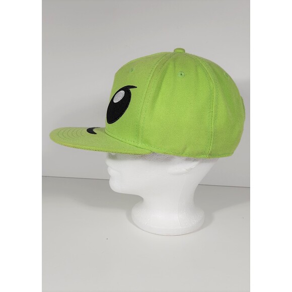 Green Alien Snapback Hat EMOJI One 2017 Novelty Stylized UFO Extraterrestrial - Picture 3 of 6